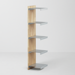 幅30cm × 高さ146.5cmモジュールの拡張ユニット｜無塗装｜ONCEモジュラーシェルフ対応