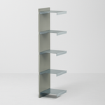 幅30cm × 高さ146.5cmモジュールの拡張ユニット｜モスグレー（落ち着いたグレー）｜ONCEモジュラーシェルフ対応