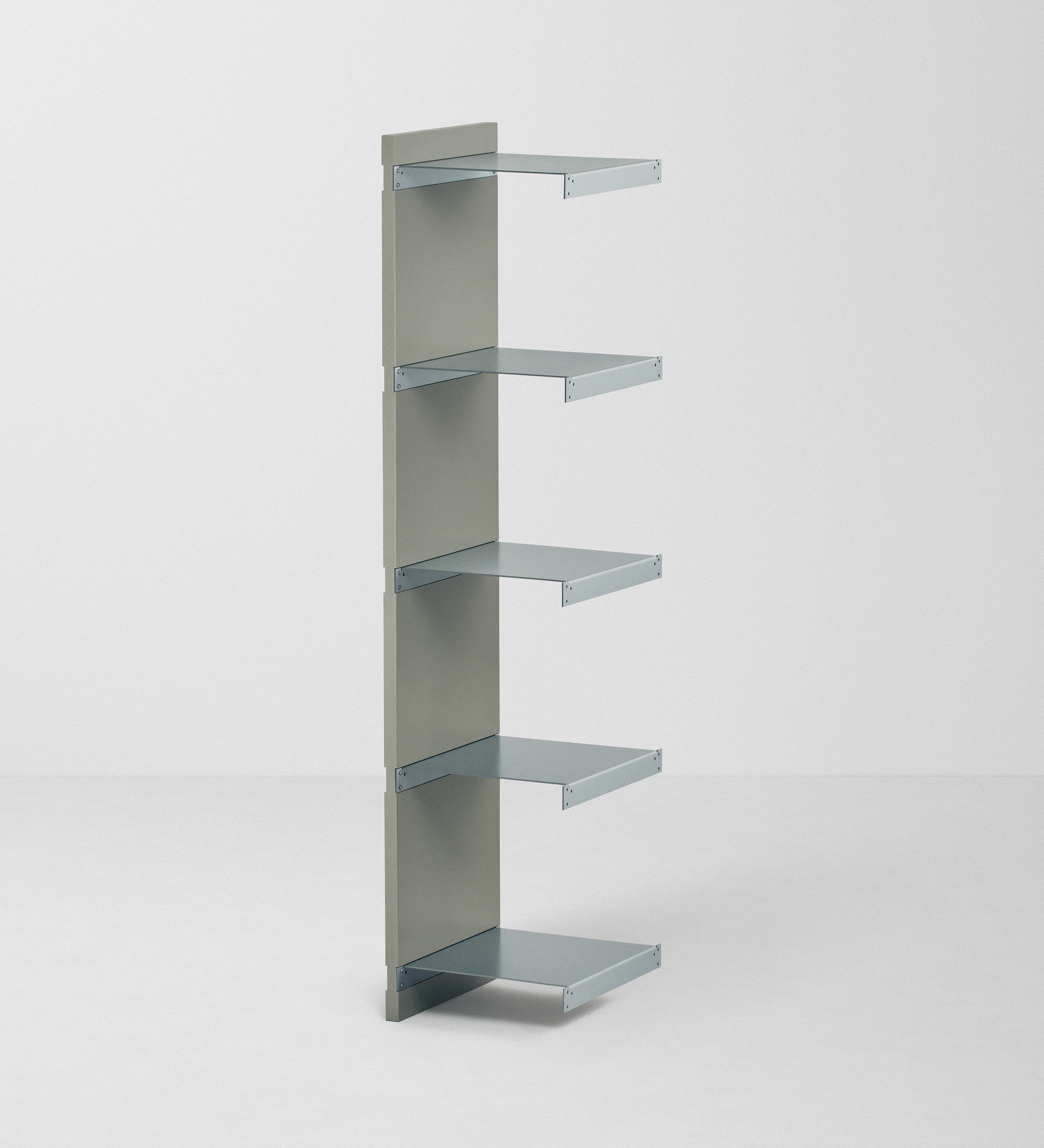 幅30cm × 高さ146.5cmモジュールの拡張ユニット｜モスグレー（落ち着いたグレー）｜ONCEモジュラーシェルフ対応