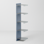 幅30cm × 高さ146.5cmモジュールの拡張ユニット｜ブルーグレー（薄いブルー）｜ONCEモジュラーシェルフ対応