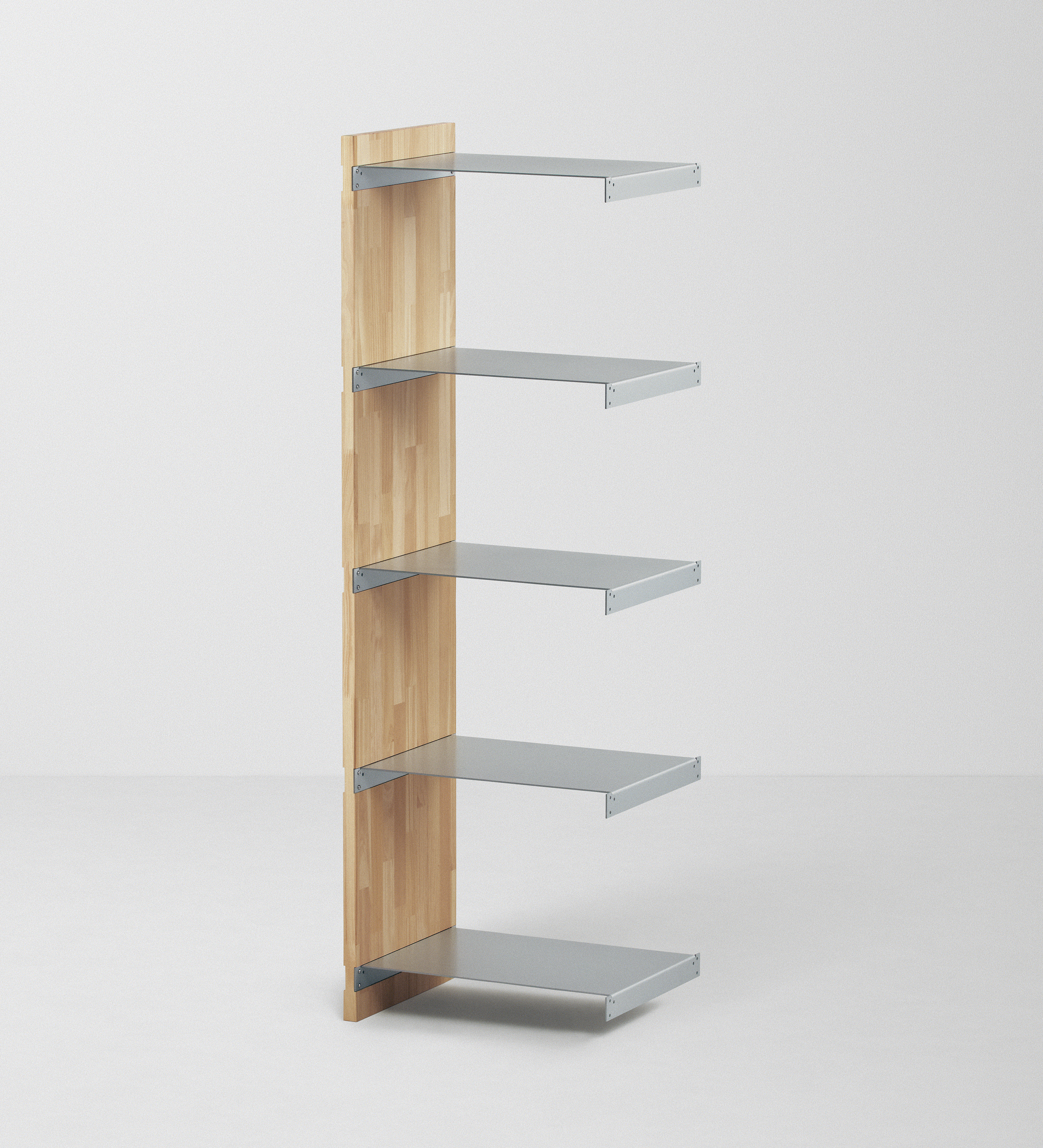 幅45cm × 高さ146.5cmモジュールの拡張ユニット｜無塗装｜ONCEモジュラーシェルフ対応