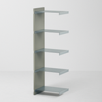 幅45cm × 高さ146.5cmモジュールの拡張ユニット｜モスグレー（落ち着いたグレー）｜ONCEモジュラーシェルフ対応