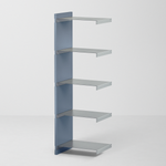 幅45cm × 高さ146.5cmモジュールの拡張ユニット｜ブルーグレー（薄いブルー）｜ONCEモジュラーシェルフ対応