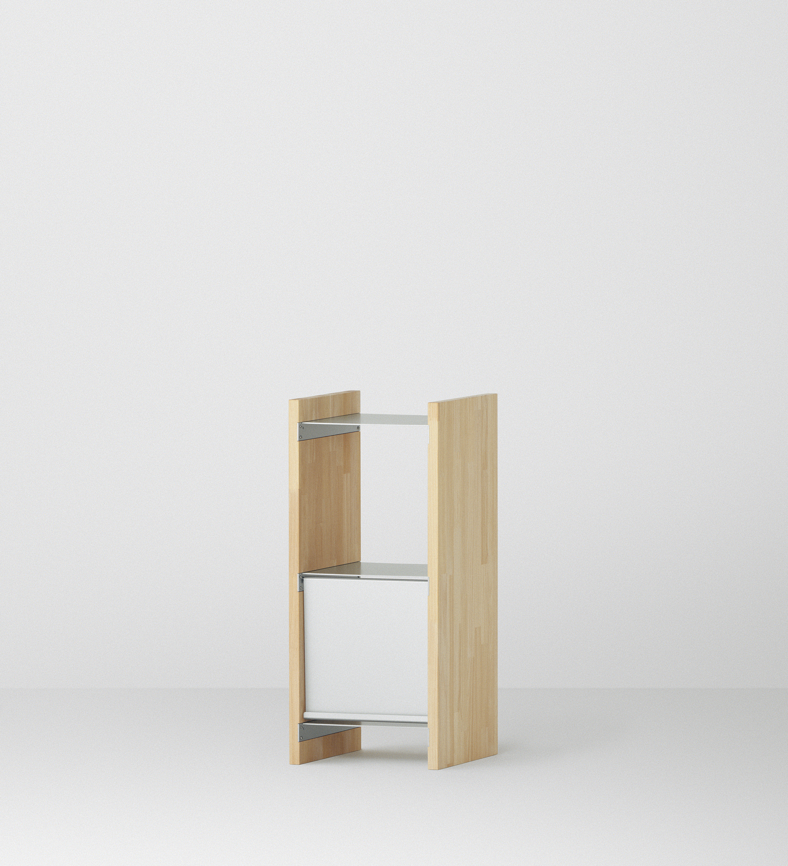 幅35cm × 高さ80cmのモジュラーシェルフ・可動棚｜無塗装｜ローボード、小物収納に