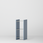 幅35cm × 高さ80cmのモジュラーシェルフ・可動棚｜ブルーグレー（薄いブルー）｜ローボード、小物収納に