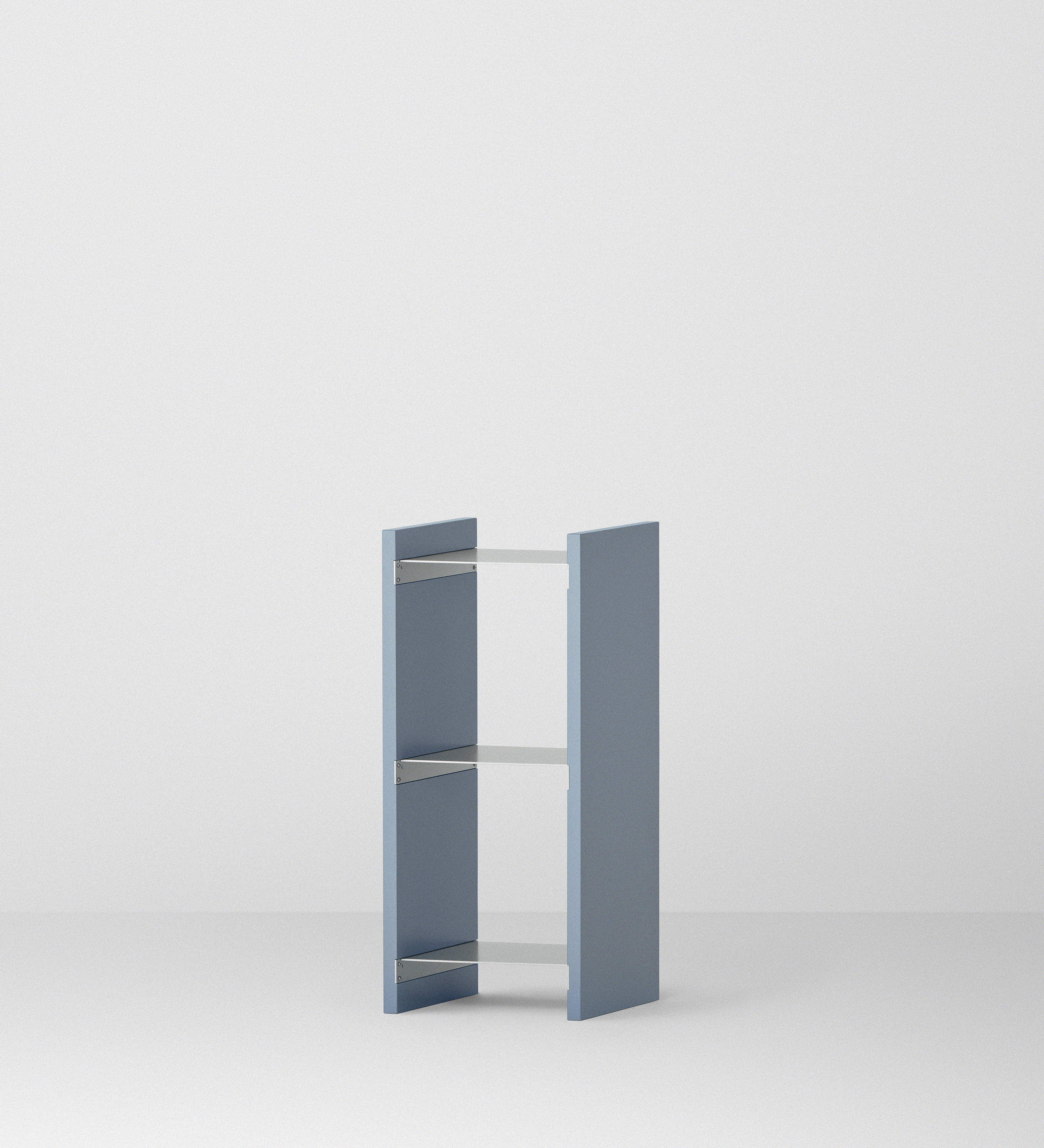幅35cm × 高さ80cmのモジュラーシェルフ・可動棚｜ブルーグレー（薄いブルー）｜ローボード、小物収納に