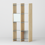 幅67.5cm × 高さ146.5cmのモジュラーシェルフ・可動棚｜無塗装｜こだわりのキッチンボードや本棚、オープンシェルフとして