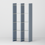 幅67.5cm × 高さ146.5cmのモジュラーシェルフ・可動棚｜ブルーグレー（薄いブルー）｜こだわりのキッチンボードや本棚、オープンシェルフとして