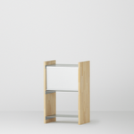 幅50cm × 高さ80cmのモジュラーシェルフ・可動棚｜無塗装｜キッチンラックサイドボード、小さな収納に