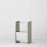 幅50cm  × 高さ80cmのモジュラーシェルフ・可動棚｜モスグレー（落ち着いたグレー）｜キッチンラック、サイドボード、小さな収納に