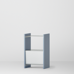 幅50cm  × 高さ80cmのモジュラーシェルフ・可動棚｜ブルーグレー（薄いブルー）｜キッチンラック、サイドボード、小さな収納に