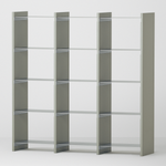 幅100cm × 高さ146.5cmのモジュラーシェルフ・可動棚｜モスグレー（落ち着いたグレー）｜モダンインテリアやオフィス什器、仕切り棚として