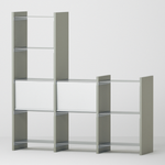 幅100cm   × 高さ146.5cmのモジュラーシェルフ・可動棚｜段違いレイアウトの飾り棚。器や観葉植物のディスプレイに