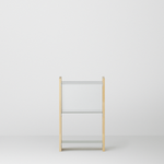 幅50cm × 高さ80cmのモジュラーシェルフ・可動棚｜無塗装｜キッチンラックサイドボード、小さな収納に