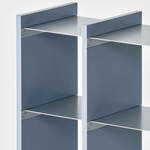 幅67.5cm × 高さ146.5cmのモジュラーシェルフ・可動棚｜ブルーグレー（薄いブルー）｜こだわりのキッチンボードや本棚、オープンシェルフとして