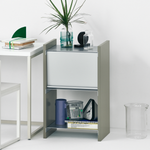 幅50cm  × 高さ80cmのモジュラーシェルフ・可動棚｜モスグレー（落ち着いたグレー）｜キッチンラック、サイドボード、小さな収納に