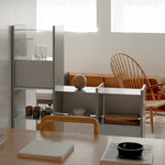 幅100cm   × 高さ146.5cmのモジュラーシェルフ・可動棚｜段違いレイアウトの飾り棚。器や観葉植物のディスプレイに