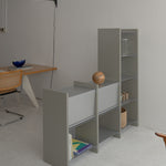 幅100cm   × 高さ146.5cmのモジュラーシェルフ・可動棚｜段違いレイアウトの飾り棚。器や観葉植物のディスプレイに