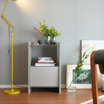 幅50cm  × 高さ80cmのモジュラーシェルフ・可動棚｜モスグレー（落ち着いたグレー）｜キッチンラック、サイドボード、小さな収納に