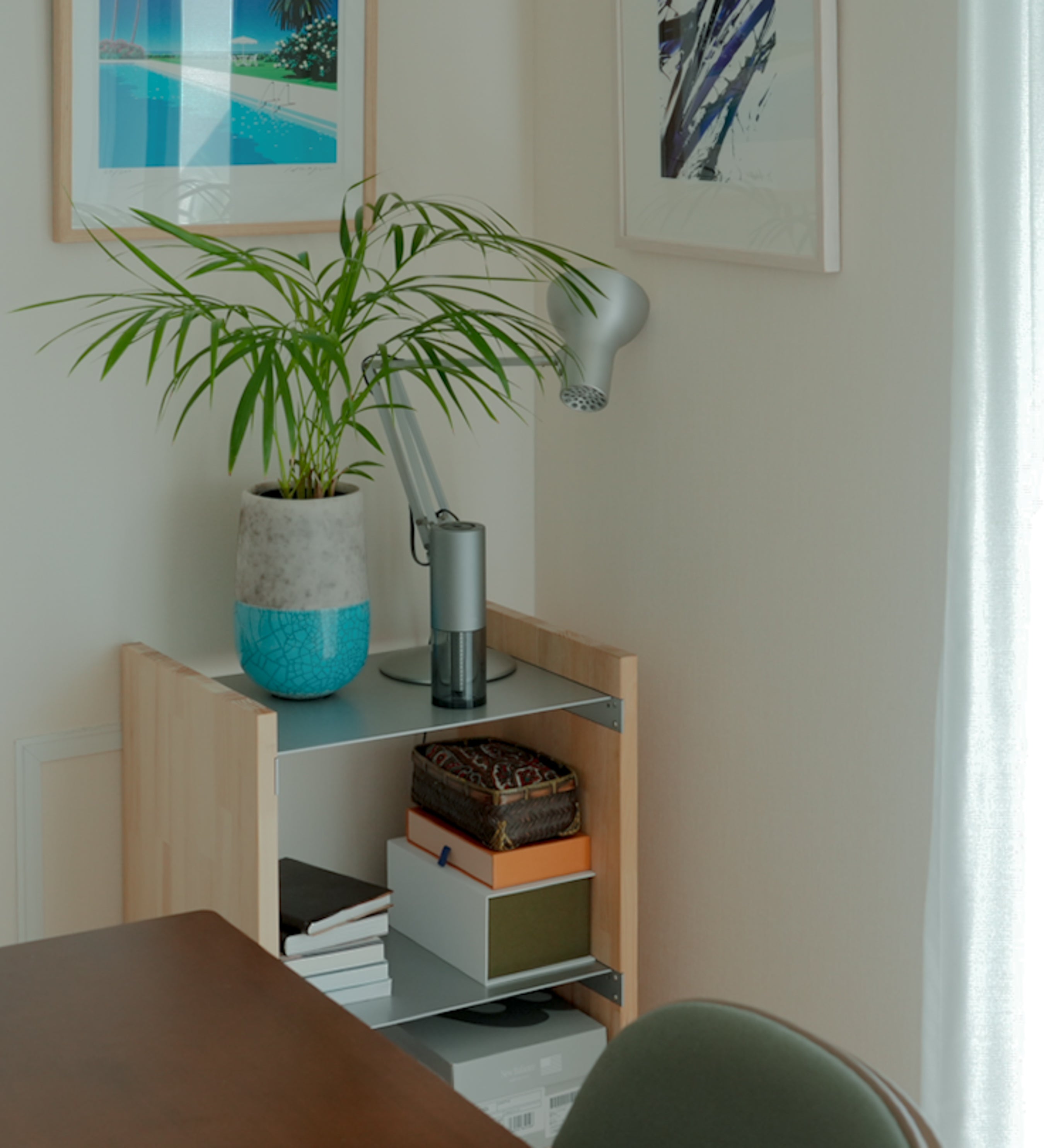 幅50cm × 高さ80cmのモジュラーシェルフ・可動棚｜無塗装｜キッチンラックサイドボード、小さな収納に