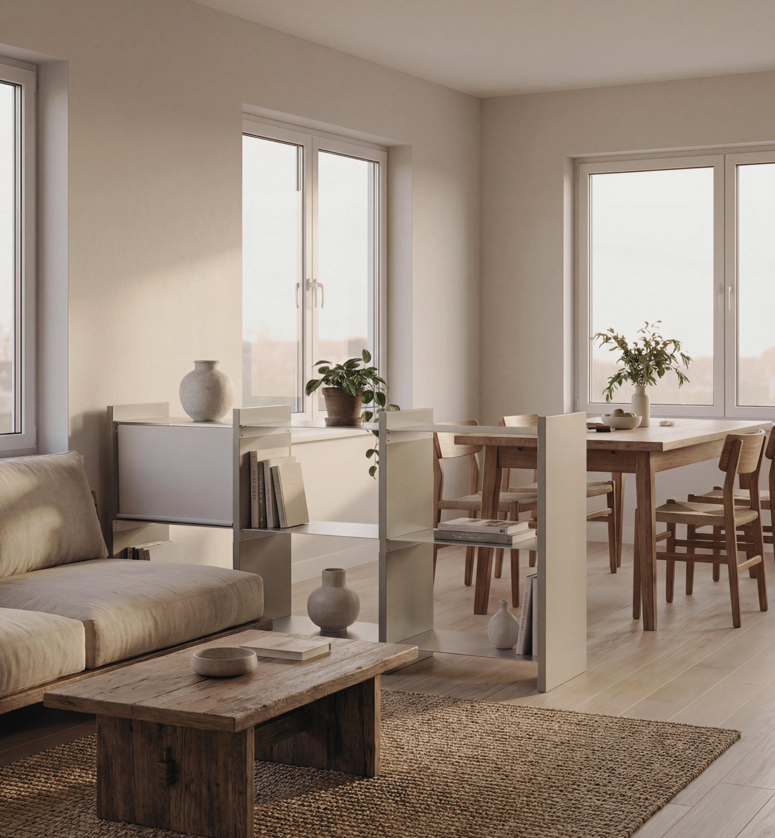 ほどよく仕切る。