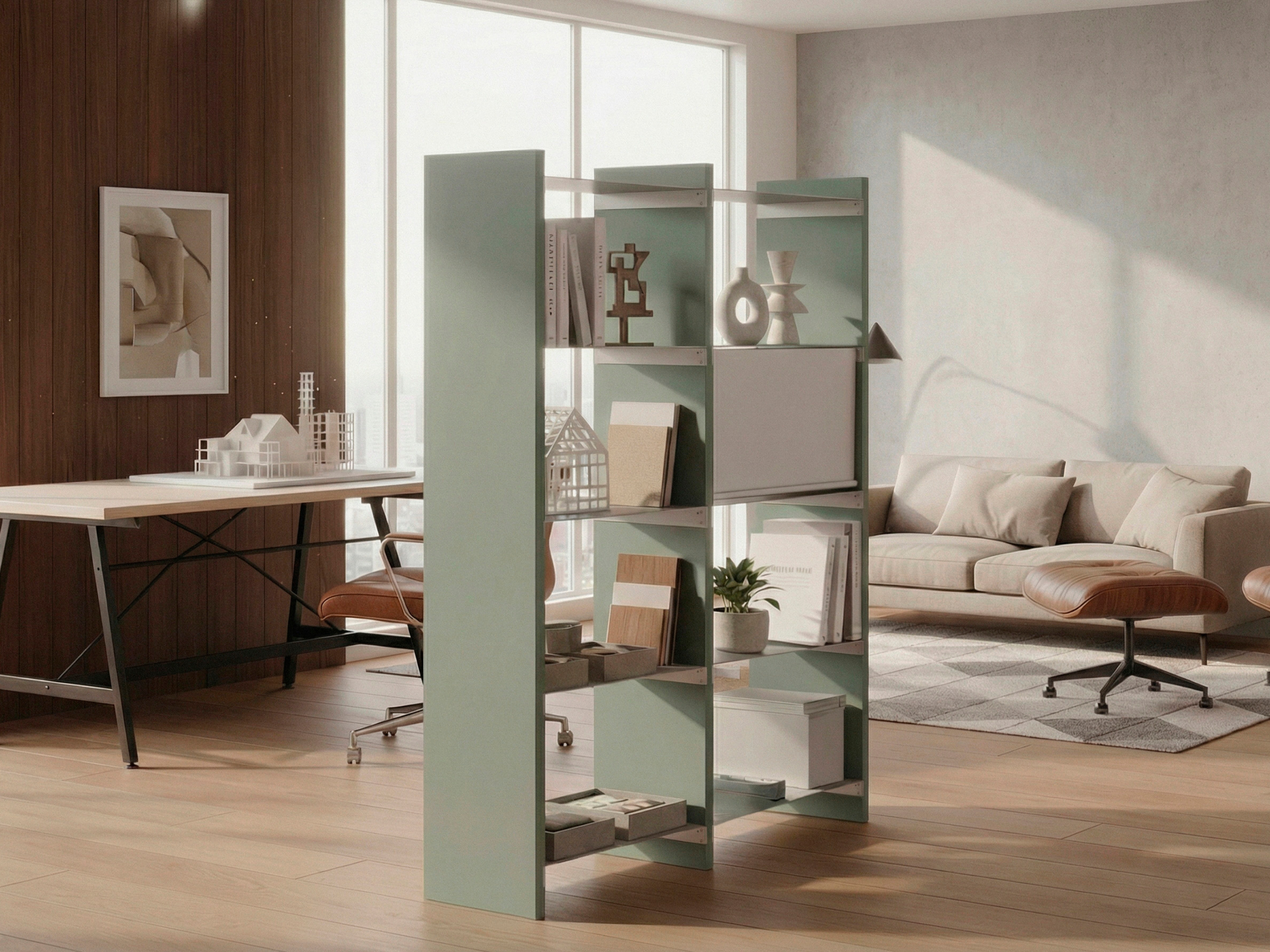 ひとつの部屋を、ゆるやかに二つに。